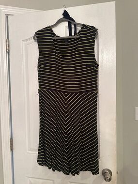 Striped Ann Taylor Jersey Dress